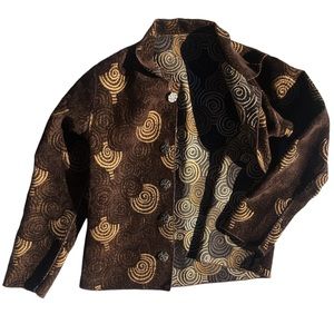 WINDING RIVER Artisan Tapestry Art Button Jacket